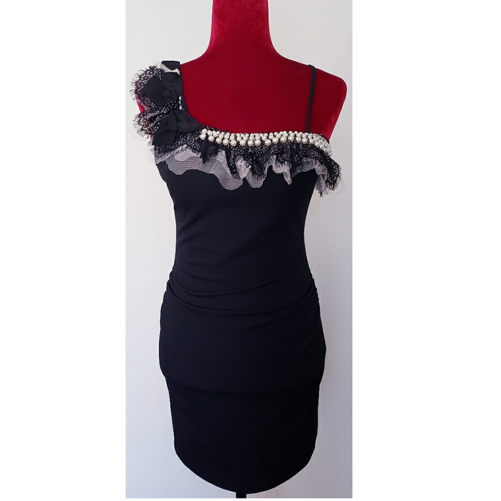 BETTY BEADED LACE TOP STRAPPED DRESS - Picture 2 of 5